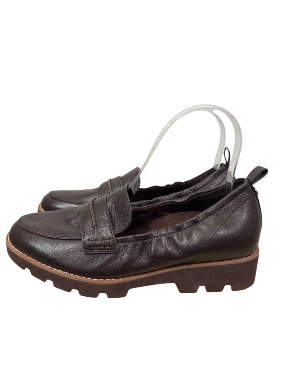 NEW Vionic Cynthia II Leather Loafer in Chocolate Size 6.5 - Picture 4 of 10